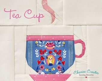 Tea Cup ~ a paper piecing pattern