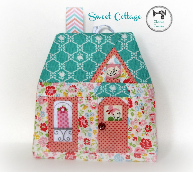 Mini Cottages, Paper piecing Ornament/Sachet Pattern image 3