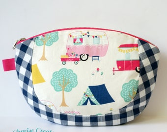 Glamping Large Macaroon Zipper Pouch