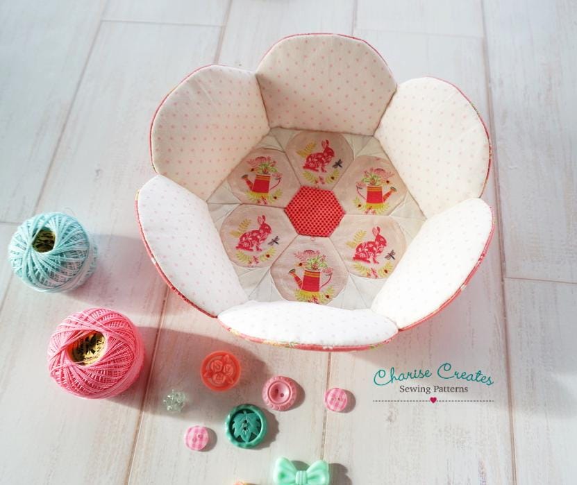 Daisy Fabric Bowl - PDF Pattern - Etsy