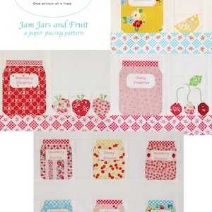 Jam Jars and Fruit, a Paper Piecing Pattern image 1