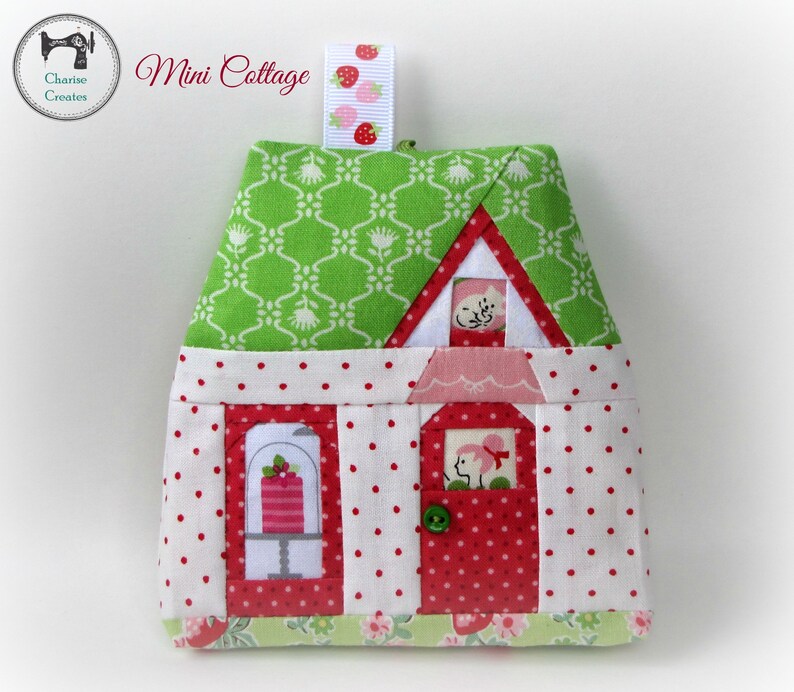 Mini Cottages, Paper piecing Ornament/Sachet Pattern image 4