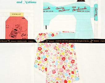 Vintage Sewing Machine & Notions  Paper Piecing Pattern