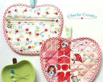 Apple Zipper Pouch PDF Pattern