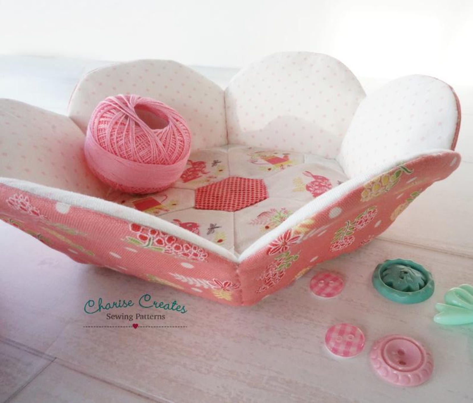 Daisy Fabric Bowl - PDF Pattern - Etsy