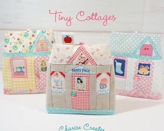 Tiny Cottages, Paper piecing Ornament/Sachet Pattern