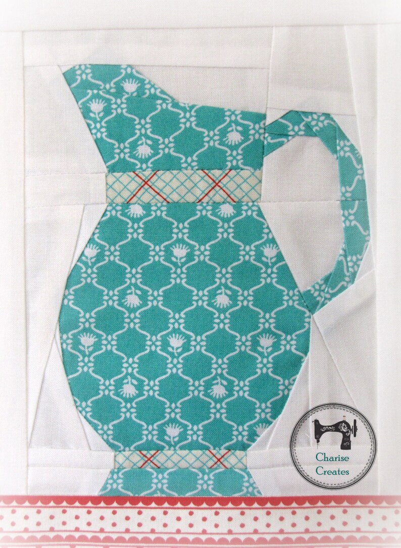 In the Kitchen Creamer & Sugar Bowl Paper Piecing Pattern Etsy México