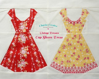 Cap Sleeve Dress, a Paper Piecing Pattern