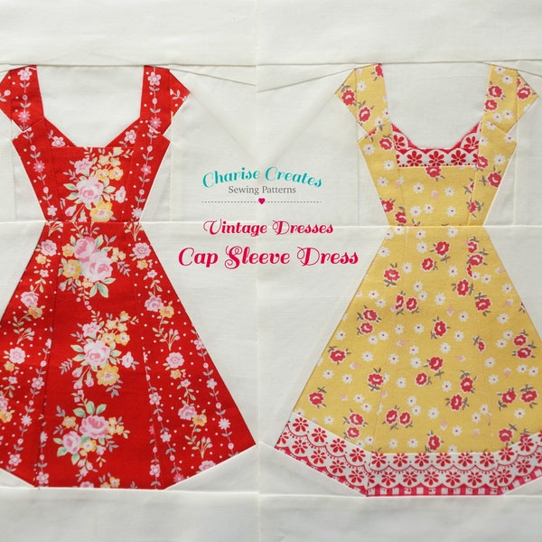 Cap Sleeve Dress, a Paper Piecing Pattern