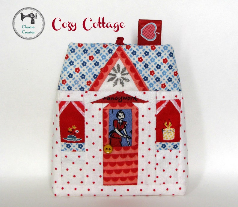 Mini Cottages, Paper piecing Ornament/Sachet Pattern image 5