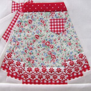 Vintage Apron, a Paper Piecing Pattern image 4