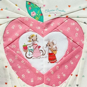 Apple Heart ~ Foundation Paper Pieced Pattern