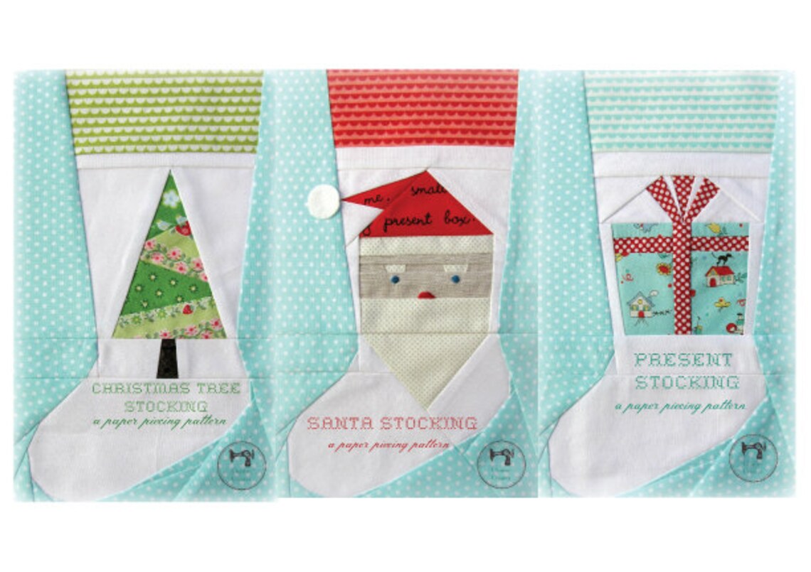 Stocking Trio a Paper Piecing Pattern | Etsy