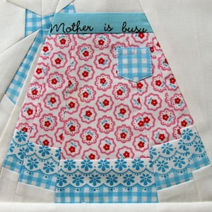 Vintage Apron, a Paper Piecing Pattern image 3