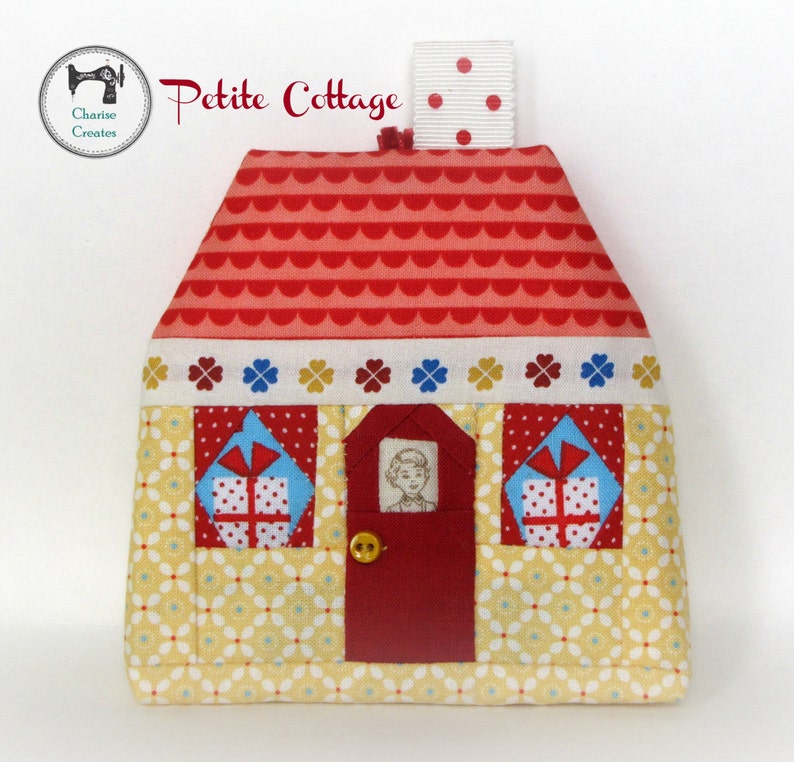 Mini Cottages, Paper piecing Ornament/Sachet Pattern image 2