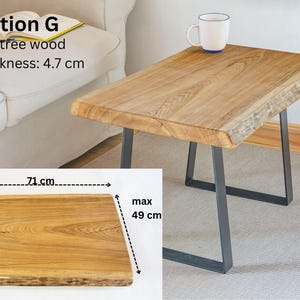 One-of-a-kind rustic live edge coffee table crafted from natural ash wood. Features organic lines, warm wood tones, and versatile use: sofa side, plant stand, or board game table. Finished with durable hardwax oil for stain and water resistance. Sustainable and handmade furniture.