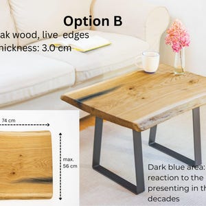 Handmade one-piece ash wood coffee table with live edge and timeless rustic elegance. Its natural wood surface is water-repellent, stain-resistant, and durable, making it ideal as centerpiece, sofa side table, or plant stand. A versatile and unique addition to your living room.