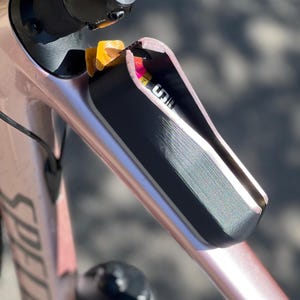 Gravel Cycling Fuel Pod - GelShell Bike Gel Holder – Top Tube Mounted, Holds 3 Carb Gels, Ultra-Light PETG