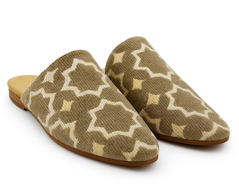 Luxury Moroccan Tamghra Ladies Mule Slippers