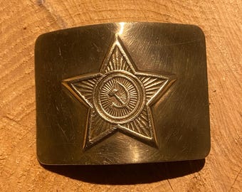 Soviet Red Army Early Brass Belt Buckle. AAA grade. Direct from Ukraine!!
