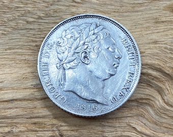 1816 George III Milled Silver Sixpence, graded EF60 sealed capsule. VG detail - Bullhead