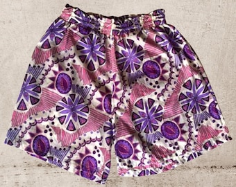 Vtg PUMA Pink and Purple Pattern Shorts