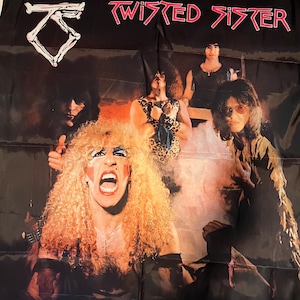 Vintage 1984 TWISTED SISTER gigantische muurhanger / vintage poster / bandposter jaren 1980