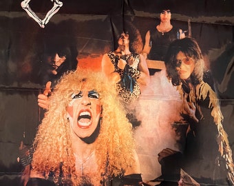 Vintage 1984 TWISTED SISTER Giant Wall Hanging / Vintage Poster / 1980s Band Poster