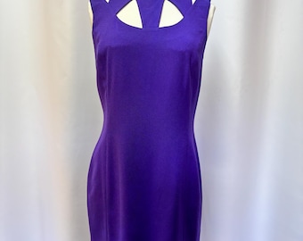 Vintage 90s Cut Out Purple Mini Dress