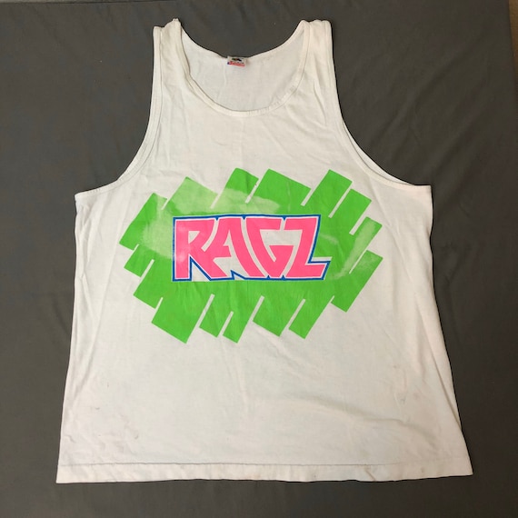 1990s RAGZ tank top / surfer shirt / neon tank/ me