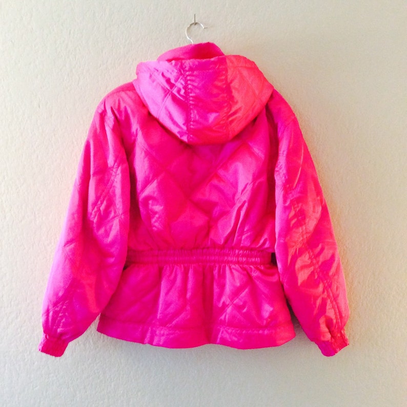 COURREGES Hot Pink Quilted Satin Jacket