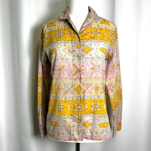 Vintage Emilio Pucci Cotton Blouse – 1960s Bold Geometric Print Blouse