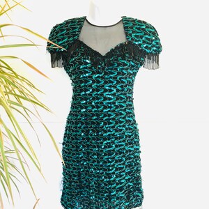 Vintage Sequin and Beaded Party Dress / Sequin Dress / Holiday Dress /  Party Dress / 1980s Dress / New Years Eve Dress - Etsy