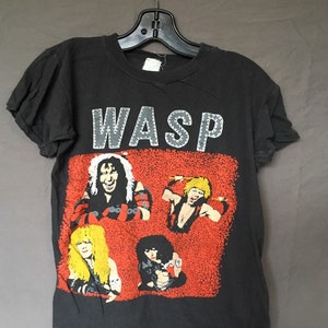 RARE W.A.S.P. Rock tee / WASP Concert T-Shirt / 80s Heavy Metal // Free Shipping