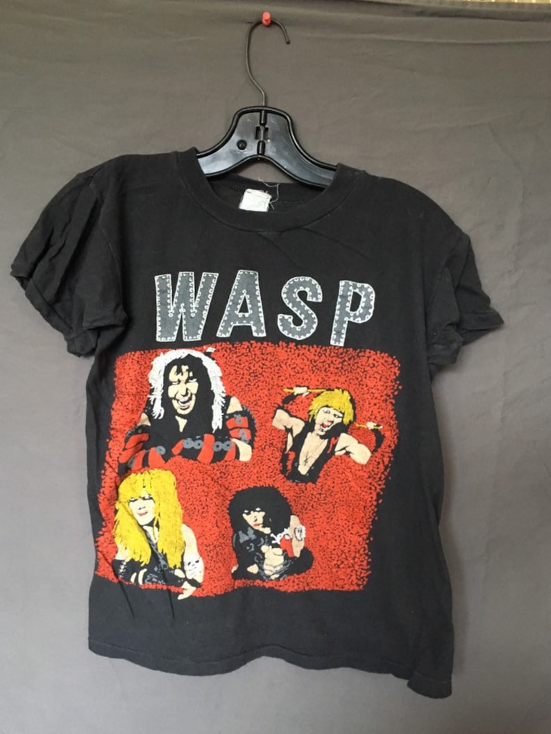 RARE W.A.S.P. Rock Tee / WASP Concert T-shirt / 80s Heavy - Etsy