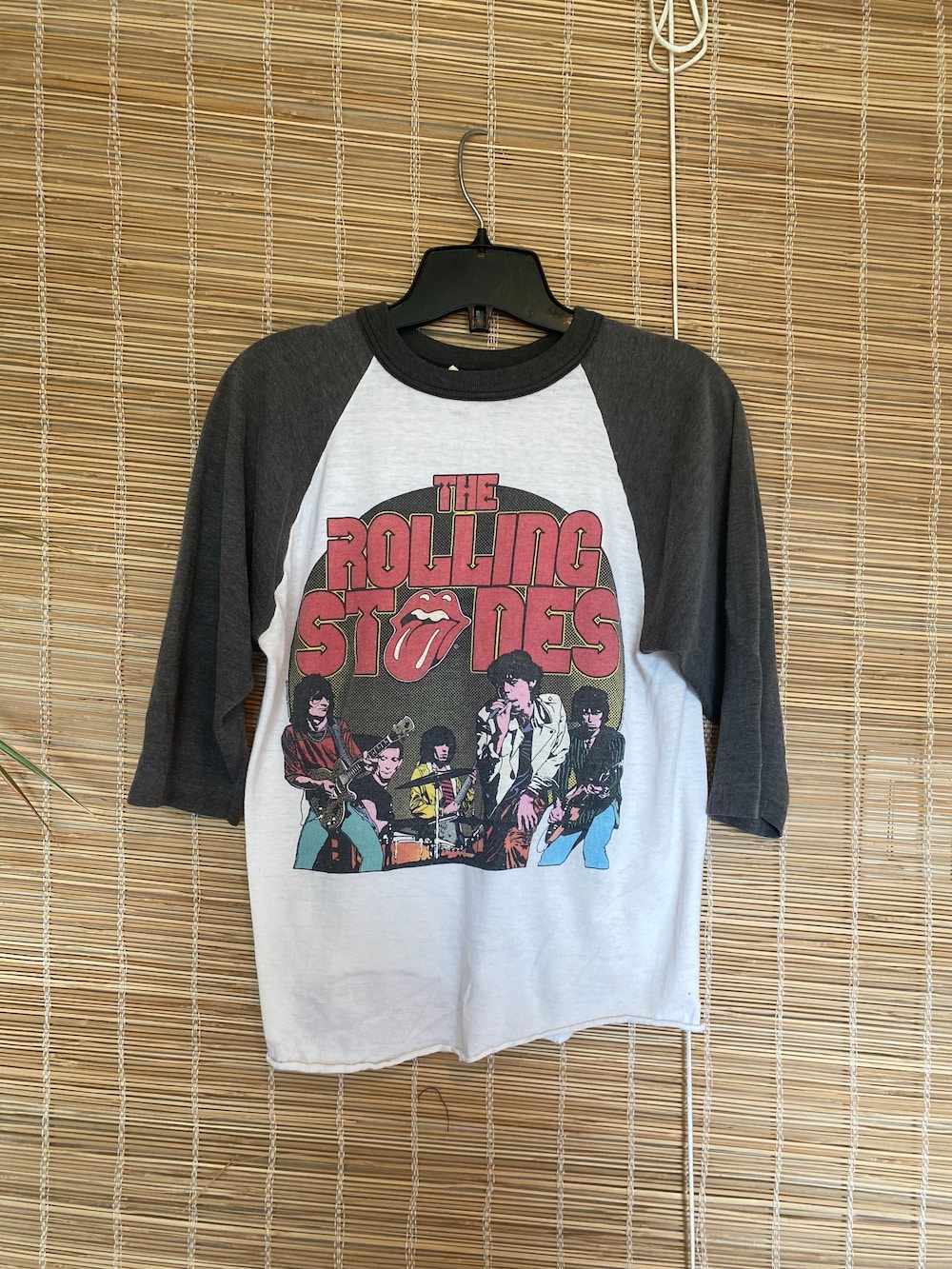 Vintage The Rolling Stones 1980 Baseball Tee /Vintage Rolling Stones Tshirt / 50-50 Rock Tee / Vintage Band Tshirt Trendy Fashion