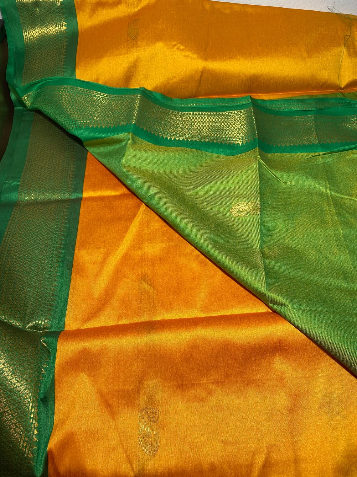 Vegan Soft Temple Border Sarees main image 1