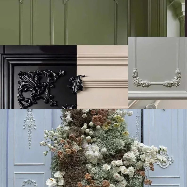 Unpainted Carved Line Bars for Edges Frames Mirror, Onlay Wood Carving ...