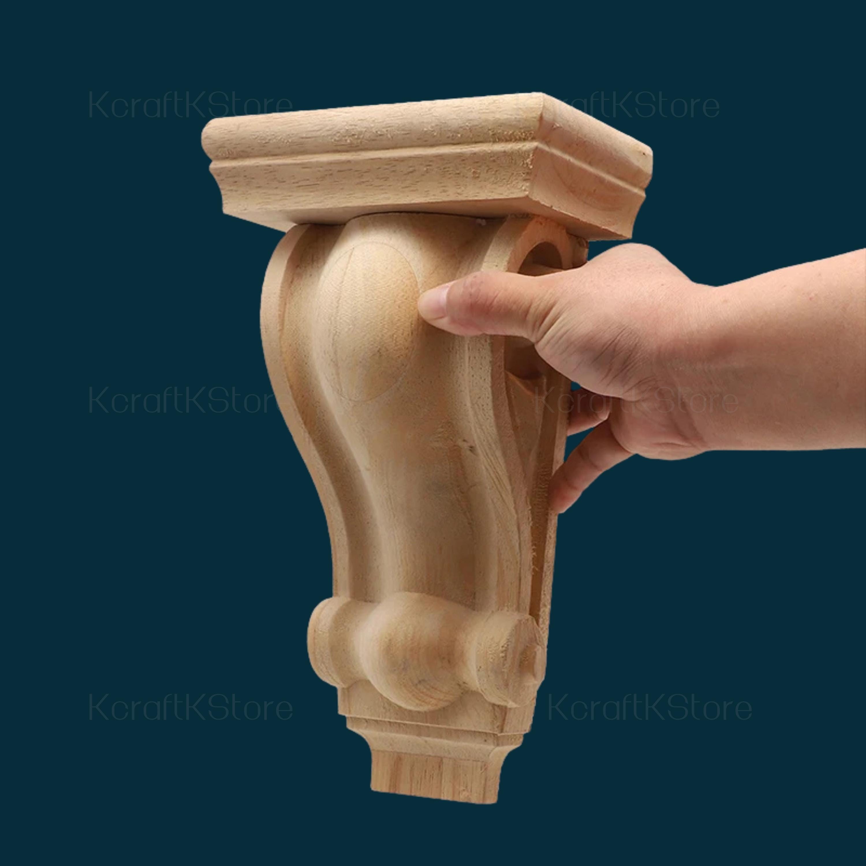 Roman Column Corbel, Wooden Roman Column, Carved Corbel, Flower Wood ...