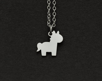 Silver or Gold Horse // Pony Necklace