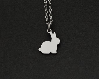 Silver or Gold Rabbit // Bunny Necklace