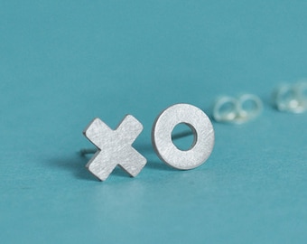 X O (Kiss and Hug) Stud Earrings