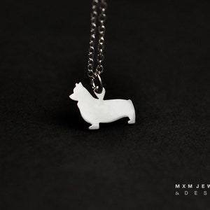 Silver or Gold Little Corgi Dog Necklace