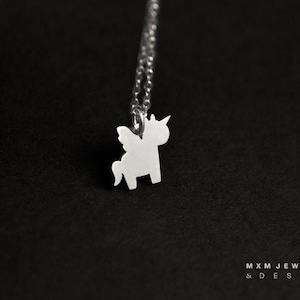 Silver or Gold Little Unicorn / Pegasus Necklace