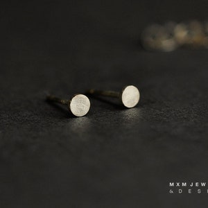 Tiny Sterling Silver Circle Earrings