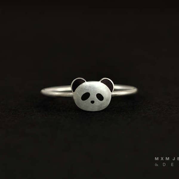 Sterling Silver Little Panda Ring