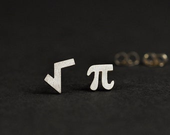 Square Root & PI Stud Earrings