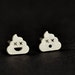 Sterling Silver Little Poop Emoji Stud Earrings - Etsy