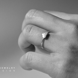 Sterling Silver Tiny Cloud Ring - Etsy