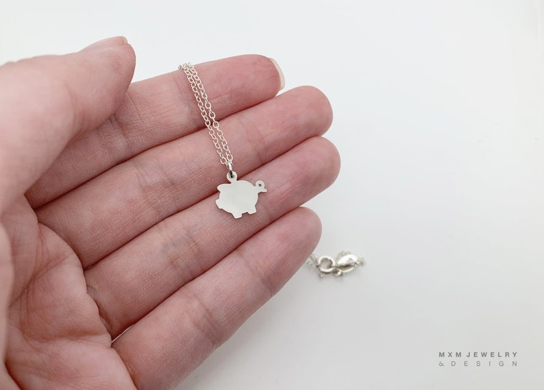Silver or Gold Pig Necklace